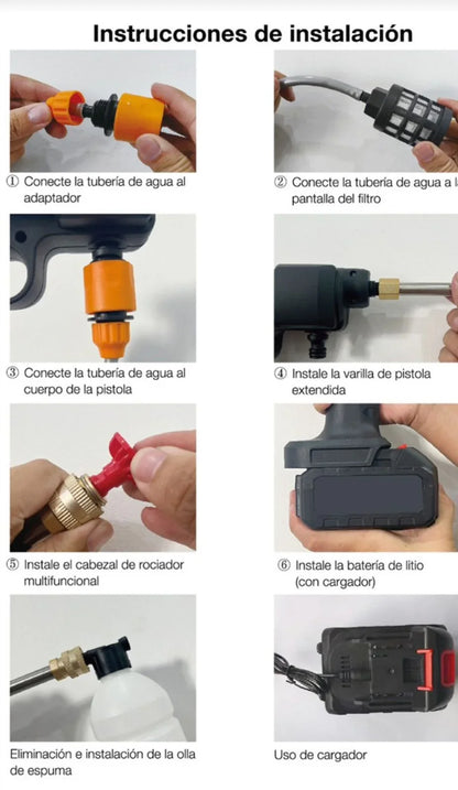 Hidrolavadora Inalámbrica 48V para Limpeza de Carros, Motos e Exteriores – Envío Gratis en Colombia + REGALO Mini aspiradora 🎁