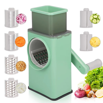 Cortador Rallador Multifuncional 3 en 1 – Cocina Fácil, Rápida y Segura | Para Verduras, Quesos y Más