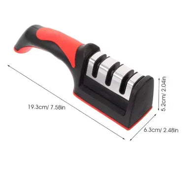AFILADOR DE CUCHILLOS 3 EN 2 ACERO INOXIDABLE