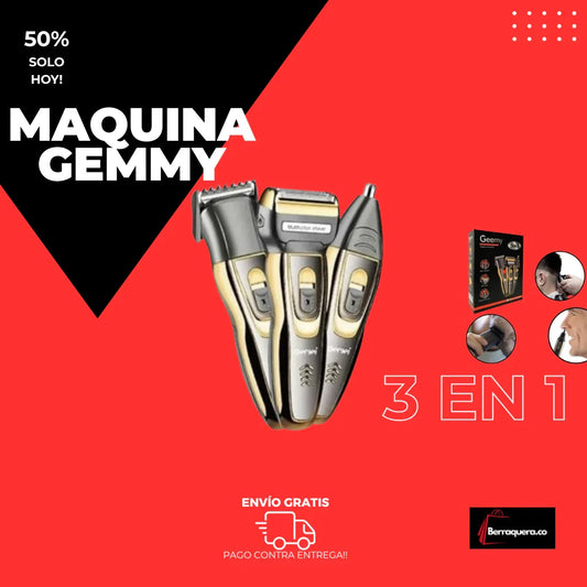 Maquina Gemmy 3 En 1 Barbería Recargable