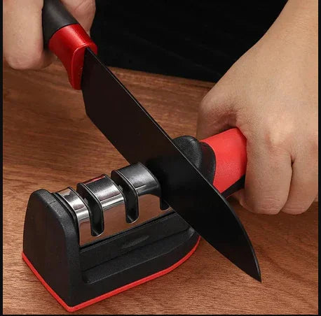 AFILADOR DE CUCHILLOS 3 EN 2 ACERO INOXIDABLE